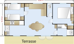 Le Mobil home Premium: location haut de gamme à Saint Pair sur mer