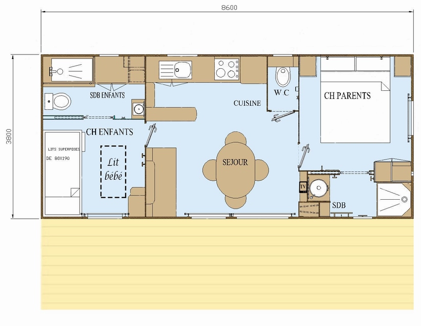 plan location neuve vacances normandie 2 suites