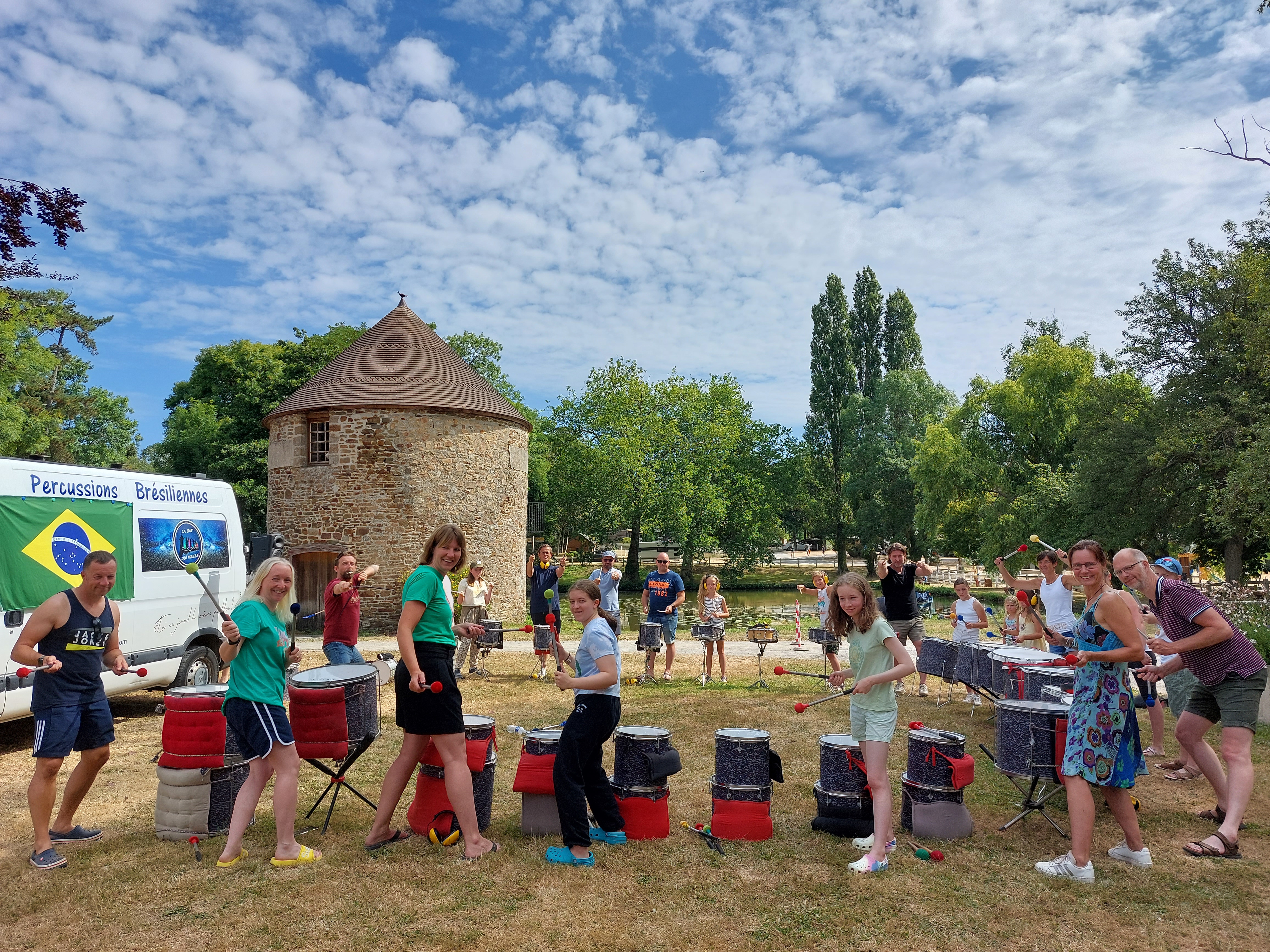 animation Batucada camping Lez-Eaux