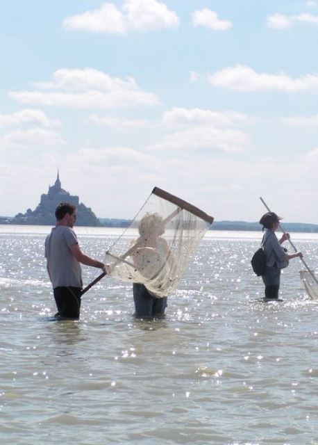 pêche dans la baie du Mont Saint Michel