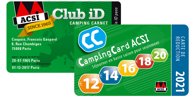 card ACSI camping 2021