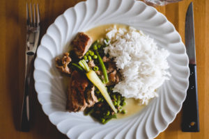 assiette veau riz