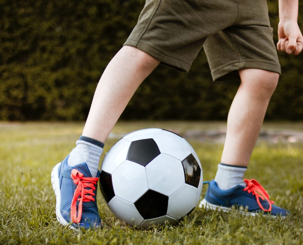 jambe enfant football