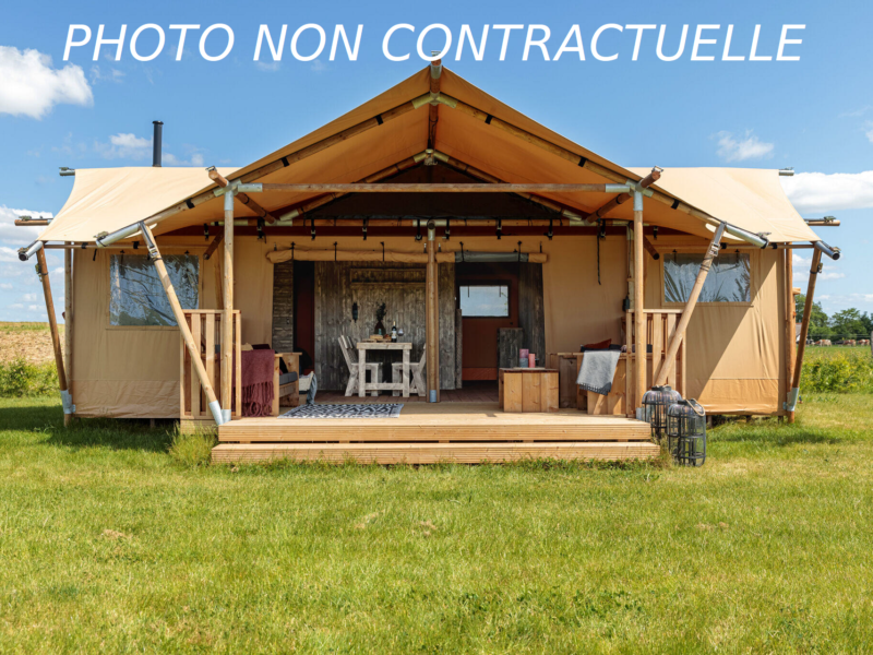 Glamping tent, family holiday lodge close to Granville