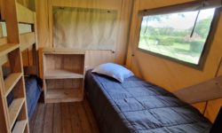 Glamping tent, family holiday lodge close to Granville