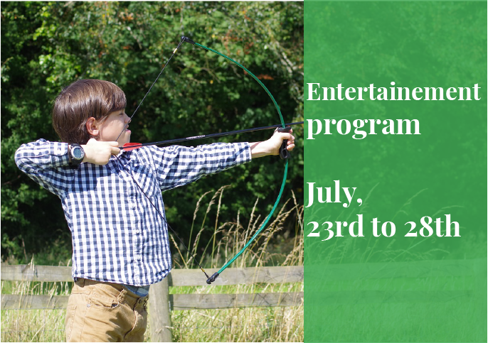 Programme of activities and entertainments from July 23rd to 28th